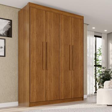Imagem de Guarda-roupa 4 Portas 3 Gavetas 100% Mdf Veneza Cinamomo