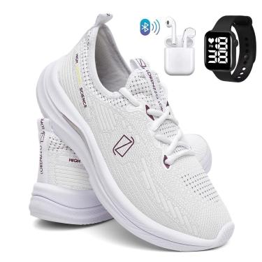 Imagem de Kit Tênis Masculino Para Corrida e Academia Super Leve e Macio com Relógio e Fone-Masculino