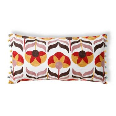 Imagem de Capa de Almofada Bordada Mayta com pompoms - Westwing Collection, Colo