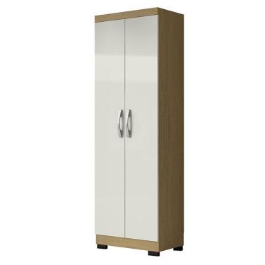 Imagem de Armário Multiuso 2 Portas New 2000192 Atacama Off White Com Pés Preto - Aramóveis