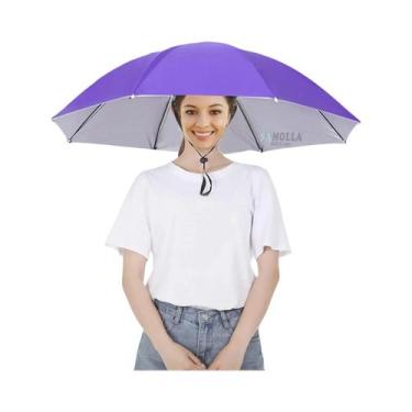 Imagem de Chapéu Guarda-Chuva Dobrável Impermeável Com Proteção UV, Boné De Pesc