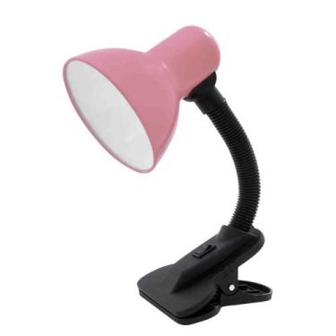 Imagem de Luminária de mesa com presilha garra bivolt - M&C Estrela, Pink, Bivol