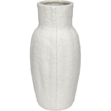 Imagem de VASO DECORATIVO ENFEITE CASA HOME&CO CERÂMICA 30x10x10cm MARFIM