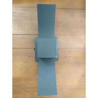 Imagem de Arandela 2 Focos Aba box Preta Muro Externa Interna meia lua - Mundo S