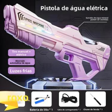 Imagem de Pistola De Água Elétrica Para Meninos, Brinquedo De Verão Com Grande C