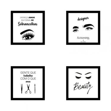 Imagem de Kit De Quadros Decorativos Em Mdf Designer Sobrancelhas 19