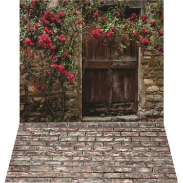 Imagem de Fundo Fotográfico Em Tecido Newborn Portal Bougainville 1,50X2,50