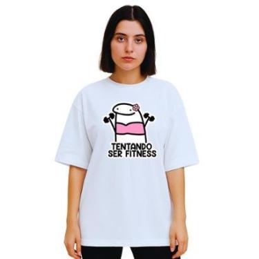 Imagem de Camiseta Oversized Feminina Algodão Treino Academia Fitness-Feminino