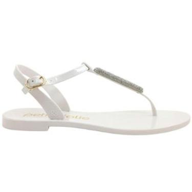 Imagem de Sandália Dedo Feminina Rasteira Casual Dia a Dia Passeio Ultra Conforto J-Lastic Petite Jolie Pj6593-Feminino