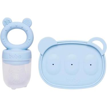 Imagem de Kit Porta Frutinhas e Forminha Buba em Silicone Azul