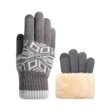Imagem de Luvas Femininas De Lã De Vison Macia, Meio Dedo, Quentes De Inverno, P