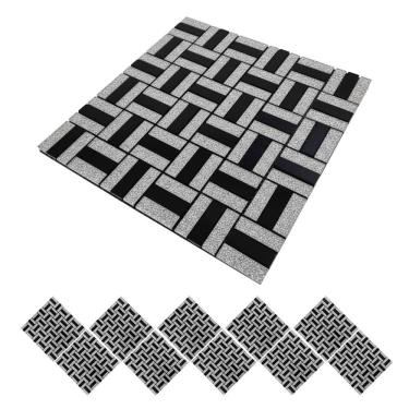 Imagem de Pastilha De Vidro Adesiva Kit 10 Uni Banheiro Cozinha Lavabo Sala Decorativa Moderna Reforma Requintado Facil Aplicacao