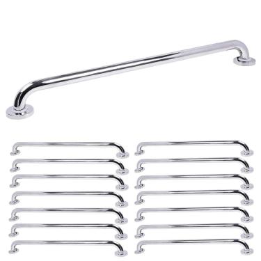 Imagem de Barra Apoio Alca 80cm Kit 14 Uni Cadeirante Idoso Deficiente Acessibilidade Box Banheiro Segurança Corrimao Corredor