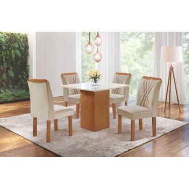 Imagem de Sala De Jantar 4 Cad Vidro 0,9x0,9m - Chicago - Sky Móveis