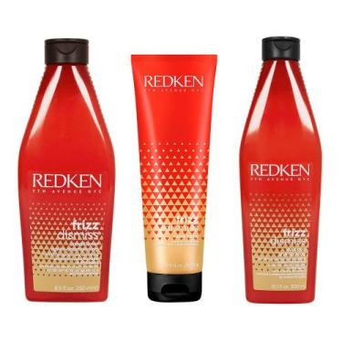 Imagem de Redken Frizz Dismiss Kit  Shampoo + Condicionador + Leave In, Kit