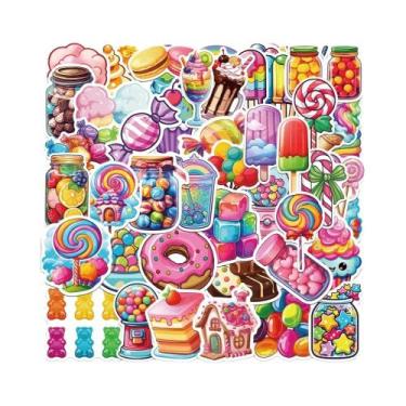 Imagem de Adesivos Coloridos De Doces Arco-Íris Para Crianças 10 30 50PCS Adesiv