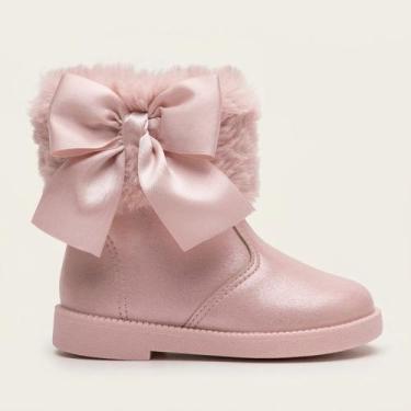 Imagem de Bota Molekinha Bebê Com Pelo Rosa, Rosa, 25