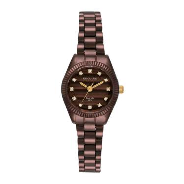 Imagem de Relógio Seculus Feminino Ref: 77362lpsvma3 Fashion Aço Marrom