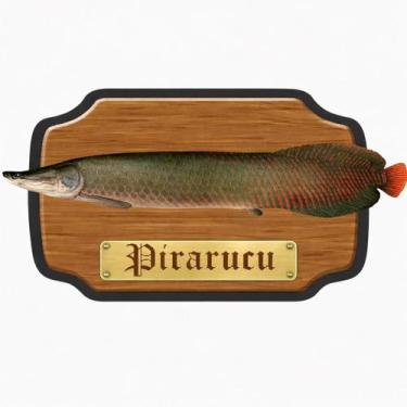 Imagem de Placa Quadro Decoração MDF 3D Peixes do Brasil - Pirarucu - KF IMPORTS