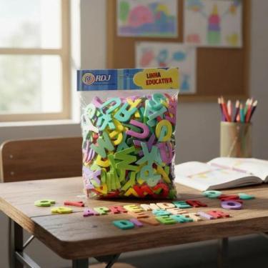 Imagem de Letras Em Eva - 572 Letras + Brinde Kit Números E Sinais - Congratulat