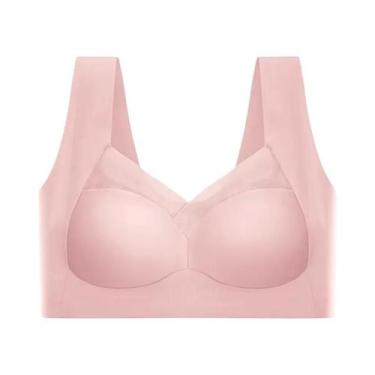 Imagem de Sutiã Sem Costura De Seda Gelada Com Efeito Push-up, Sem Bojo, Para Do