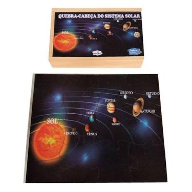 Imagem de Brinquedo Educativo Quebra Cabeça Sistema Solar 12 Peças - Sonho de Cr