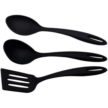 Imagem de Conjunto de Utensílios de Nylon Tramontina Ability Preto 3 Peças, Pret