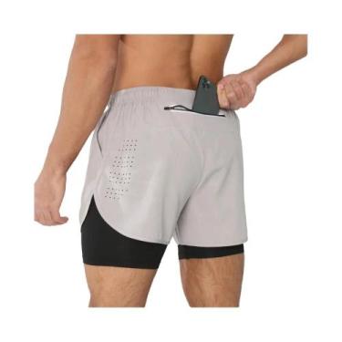Imagem de Shorts Esportivos Masculinos 2 Em 1 De Secagem Rápida Para Corrida, Ac