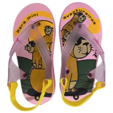 Imagem de Chinelo Infantil Menina Elástico Estampa Capivara Rider Kids, Rosa, Gl