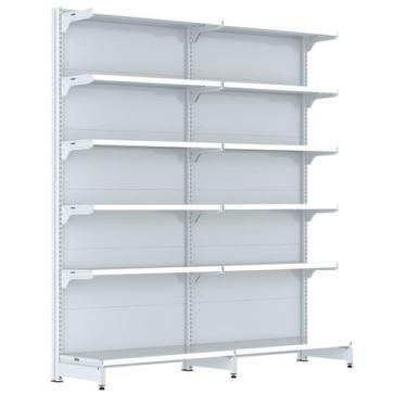 Imagem de Gondola Parede 202 Fit Farmacia Ate 2 Metros Branco Pe Branco - Amapá