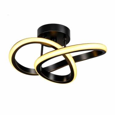 Imagem de Luminária LED 20W Minimalista Preta - O Toque Moderno que sua Sala Pre