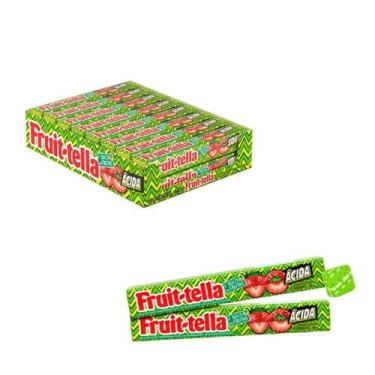 Imagem de Drops Fruittella Mastigável Morango Ácido com 16 Unidades