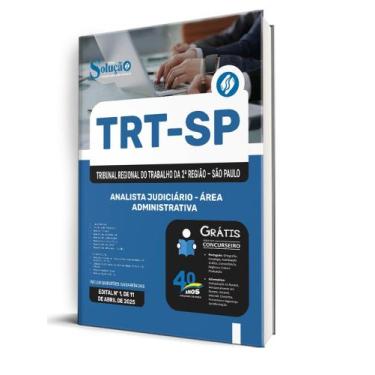 Imagem de Apostila TRT-SP - Analista Judiciário - Área Administrativa - Editora 