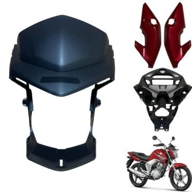 Imagem de Kit Carenagem Frontal Cg Titan Modelo 150 2014 2015 Máscara Par de Ban