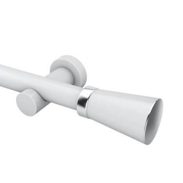 Imagem de Kit Varão Completo Jade 28mm 2 Metros com Emenda Cor:Branco - Belchior