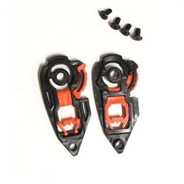 Imagem de Kit Suporte Viseira Capacete Agv K3 Sv K1 Compact - POLIVISOR, Preto