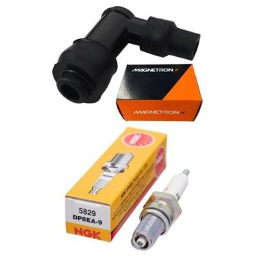 Imagem de Vela Ignição e Cachimbo Cg Titan 125 1992 Até 1999 - Magnetron