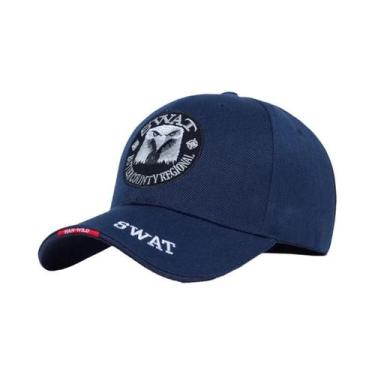 Imagem de Boné Militar Bordado Preto Eagle Swat - Snapback Tático Masculino e Fe