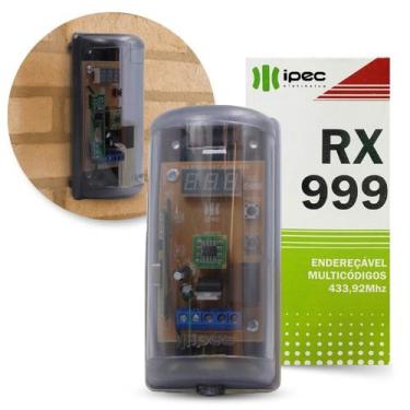 Imagem de Receptor Ipec Rx 999 Tx Enderecavel Multicodigos 433mhz, 12 VDC