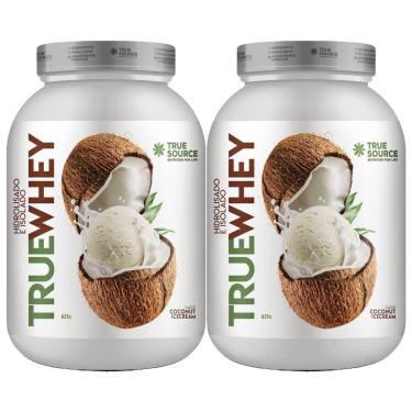Imagem de Kit 2X True Whey Protein Hidrolisado e Isolado - 837g Coconut Ice Cream - True Source-M...