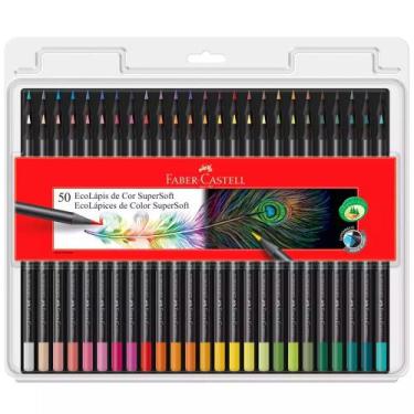 Imagem de Lápis Ecolápis De Cor Supersoft 50 Cores Faber Castell, 50 unidades