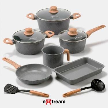 Imagem de Jogo de Panelas Revestimento Ceramica Indução 8 peças Extream Kyoto Ma