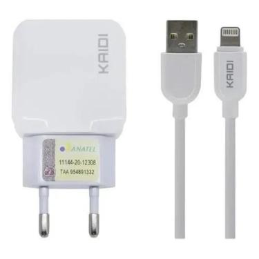 Imagem de Carregador De Parede Rápido Com Entrada Dupla USB Com Cabo USB A Para 