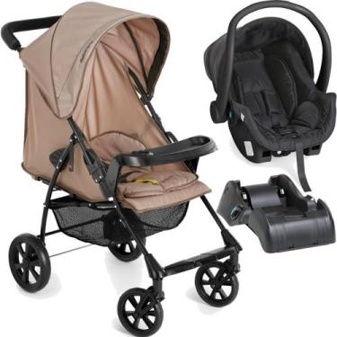 Imagem de Carrinho de Bebe Bebe Cocoon Black Base Galzerano Romano G22 Toffee