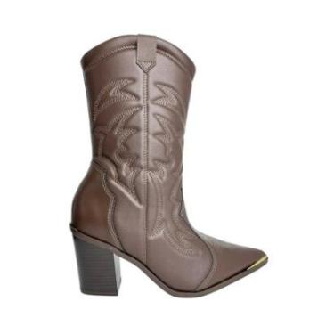 Imagem de Bota Feminina Vizzano Country Texana Salto Grosso Napa-Feminino