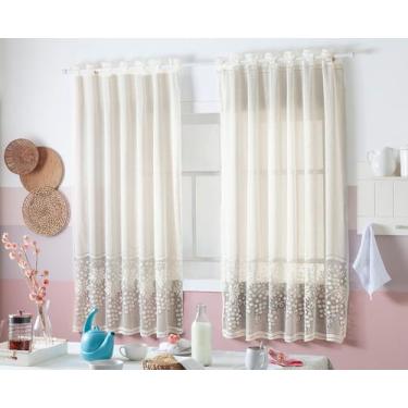 Imagem de Cortina de Renda Grape para cozinha 1,50x 2,50m. - seven textil