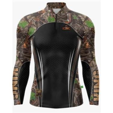 Imagem de Camisa Pesca Camiseta Manga Longa Proteção UV 50 King Brasil, Kff69, E