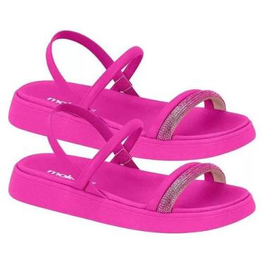 Imagem de Sandália Papete FlatForm Strass 35, Pink - moleca