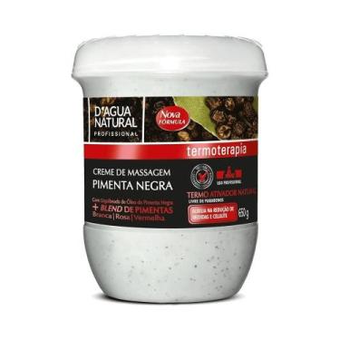 Imagem de Creme Para Massagem D'agua Natural Pimenta Negra 650g