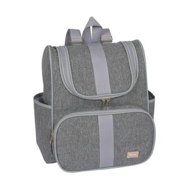 Imagem de Mochila M Maternidade Lisboa Bebê Lilian Baby, Cinza